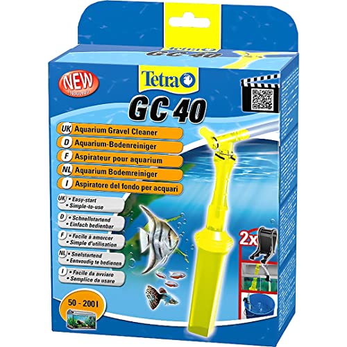 Tetra GC 40 Aquarien-Bodenreiniger mit Schlauch, Schnellstartventil und Fischschutzgitter, Mulmsauger mit Saugrohrkonstruktion, geeignet für Aquarien von 50 – 200 Liter von Tetra