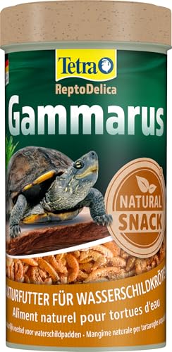 Tetra ReptoDelica Gammarus Schildkröten-Futter - Naturfutter aus ganzen Bachflohkrebsen, 250 ml Dose von Tetra