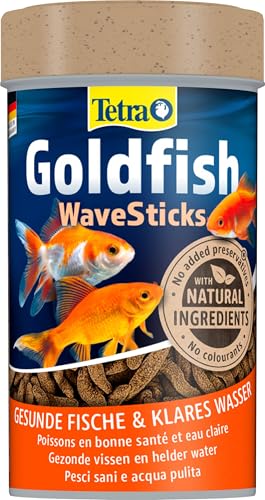 Tetra Goldfish Wave Sticks - Fischfutter in Form von wurmförmigen Futtersticks für alle Goldfische und andere Kaltwasserfische, 100 ml Dose Tetra Goldfish Wave Sticks - Fischfutter in Form von wurmförmigen Futtersticks für alle Goldfische und andere Kaltwasserfische, 100 ml Dose von Tetra