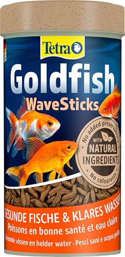 Tetra Goldfish Wave Sticks - Fischfutter in Form von wurmförmigen Futtersticks für alle Goldfische und andere Kaltwasserfische, 250 ml Dose Tetra Goldfish Wave Sticks - Fischfutter in Form von wurmförmigen Futtersticks für alle Goldfische und andere Kaltwasserfische, 250 ml Dose von Tetra