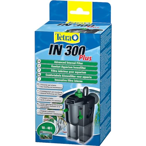 Tetra IN 300 plus Aquarium Innenfilter - Filter für klares und gesundes Wasser, mechanische, biologische und chemische Filterung, geeignet für Aquarien mit 10 - 40 Liter von Tetra