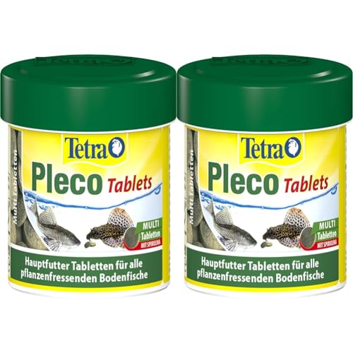 Tetra Pleco Tablets – Nährstoffreiches Fischfutter für alle pflanzenfressenden Bodenfische (z.B. Welse), 120 Tabletten (Packung mit 2) von Tetra