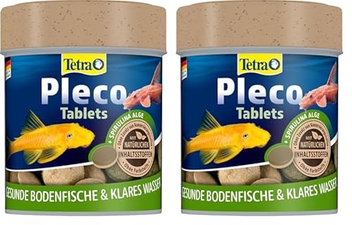 Tetra Pleco Tablets – Nährstoffreiches Fischfutter für alle pflanzenfressenden Bodenfische (z.B. Welse), 120 Tabletten (Packung mit 2) von Tetra
