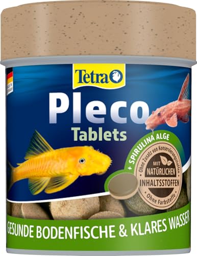 Tetra Pleco Tablets – Nährstoffreiches Fischfutter für alle pflanzenfressenden Bodenfische (z.B. Welse), 120 Tabletten Dose von Tetra