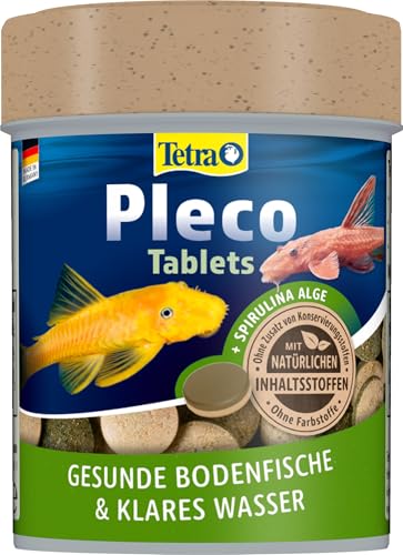Tetra Pleco Tablets – Nährstoffreiches Fischfutter für alle pflanzenfressenden Bodenfische (z.B. Welse), 275 Tabletten Dose von Tetra