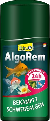 Tetra Pond AlgoRem - 24-Stunden-Soforthilfe gegen grünes Wasser im Gartenteich, bekämpft Schwebealgen, 250 ml Flasche von Tetra