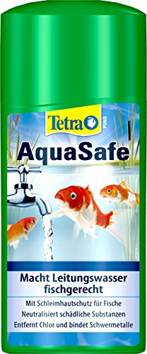 Tetra Pond AquaSafe - macht Leitungswasser fischgerecht, schützt Fische und Pflanzen im Gartenteich zuverlässig, 500 ml Flasche von Tetra