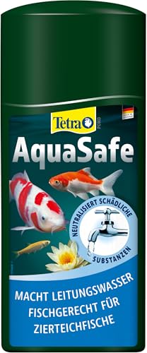 Tetra Pond AquaSafe - macht Leitungswasser fischgerecht, schützt Fische und Pflanzen im Gartenteich zuverlässig, 500 ml Flasche von Tetra