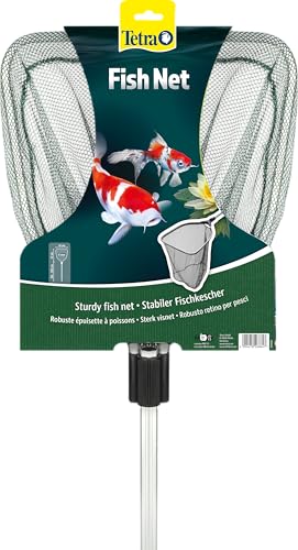 Tetra Pond Fish Net stabiler Fischkescher, Teich-Kescher mit Teleskopstiel für den sicheren Fang von Gartenteichfischen von Tetra