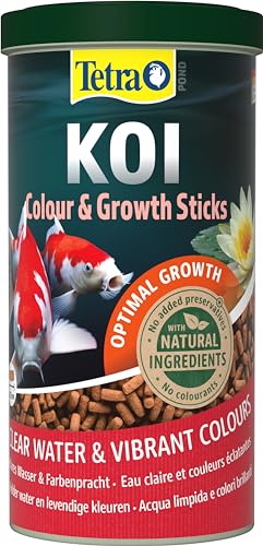 Tetra Pond Koi Sticks Colour & Growth - Premiumfutter für alle Koi, fördert gesundes Wachstum und Widerstandskraft, für eine natürliche Farbenpracht, 1 L von Tetra