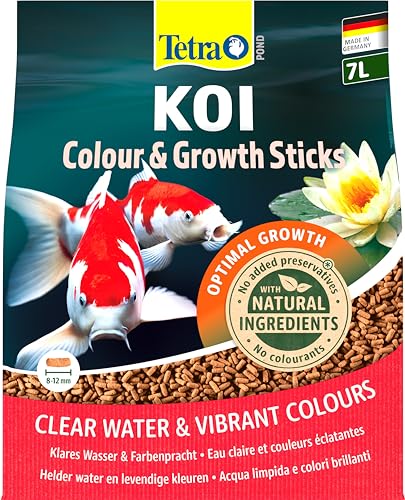 Tetra Pond Koi Sticks Colour & Growth - Premiumfutter für alle Koi, fördert gesundes Wachstum und Widerstandskraft, für eine natürliche Farbenpracht, 7 L von Tetra