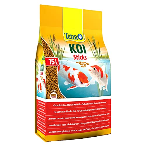 Tetra Pond Koi Sticks – Koifutter für farbenprächtige Fische und eine verbesserte Wasserqualität, 15 L von Tetra