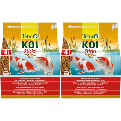 Tetra Pond Koi Sticks – Koifutter für farbenprächtige Fische und eine verbesserte Wasserqualität, 4 L (Packung mit 2) von Tetra