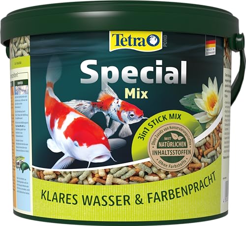 Tetra Pond Special Mix – Fischfutter Mischung für alle Teichfische bestehend aus DREI verschiedenen Sticks, für gesundes Wachstum und EIN gestärktes Immunsystem, 5 L Eimer Tetra Pond Special Mix – Fischfutter Mischung für alle Teichfische bestehend aus DREI verschiedenen Sticks, für gesundes Wachstum und EIN gestärktes Immunsystem, 5 L Eimer von Tetra