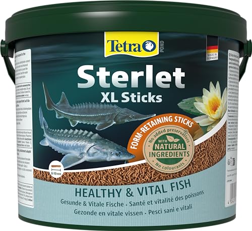 Tetra Pond Sterlet XL Sticks – Futtersticks für größere im Gartenteich lebende Sterlets und Störe, berücksichtigen das natürliche Fressverhalten, 5 L Eimer von Tetra