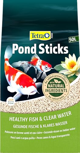 Tetra Pond Sticks - Fischfutter für Teichfische, für gesunde Fische und klares Wasser im Gartenteich, 50 L Beutel von Tetra