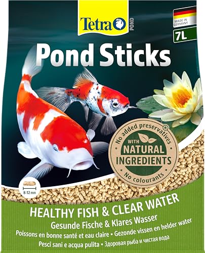 Tetra Pond Sticks - Fischfutter für Teichfische, für gesunde Fische und klares Wasser im Gartenteich, 7 L Beutel von Tetra