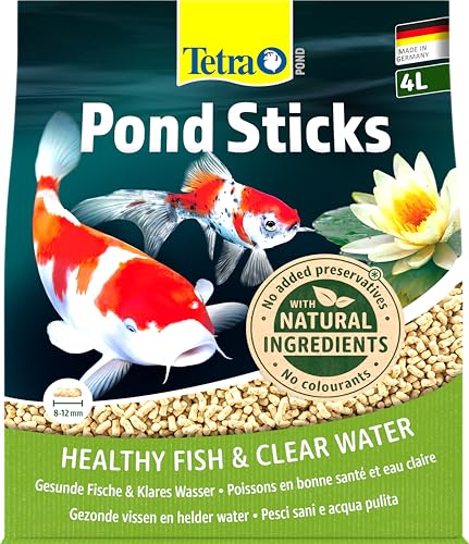 Tetra Pond Sticks - Fischfutter für alle Teichfische, unterstützt gesunde Fische und klares Wasser im Teich, 4 L Beutel Tetra Pond Sticks - Fischfutter für alle Teichfische, unterstützt gesunde Fische und klares Wasser im Teich, 4 L Beutel von Tetra