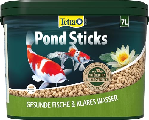 Tetra Pond Sticks - Fischfutter für alle Teichfische, unterstützt gesunde Fische und klares Wasser im Teich, 7 L Eimer Tetra Pond Sticks - Fischfutter für alle Teichfische, unterstützt gesunde Fische und klares Wasser im Teich, 7 L Eimer von Tetra