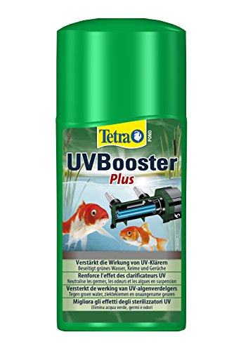 Tetra Pond UVBooster - verbessert die Leistung von UV-Klärern im Gartenteich, schafft kristallklares Wasser und beseitigt Schwebealgen und Verfärbungen, 250 ml Flasche von Tetra