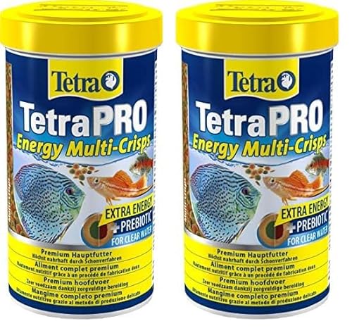 Tetra Pro Energy Multi-Crisps - Premium Fischfutter mit Energiekonzentrat für gesteigerte Vitalität, 500 ml Dose (Packung mit 2) von Tetra