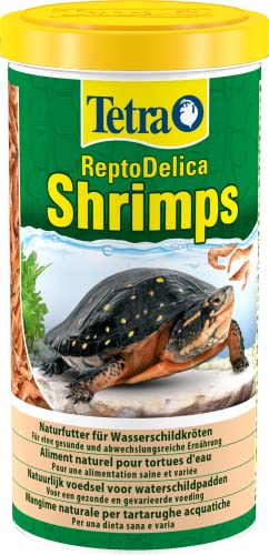 Tetra ReptoDelica Shrimps Schildkröten-Futter - Naturfutter aus ganzen Shrimps, 1 L Dose von Tetra