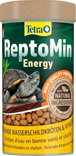 Tetra ReptoMin Energy Schildkröten-Futter - ausgewogenes, nährstoffreiches Premiumfutter mit Krill & Garnelen, 250 ml Dose von Tetra