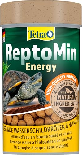 Tetra ReptoMin Energy Schildkröten-Futter - ausgewogenes, nährstoffreiches Futter mit Krill & Garnelen, 100 ml Dose von Tetra