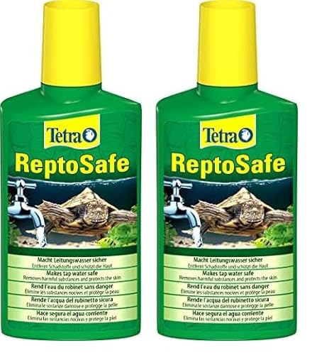 Tetra ReptoSafe Wasseraufbereiter - bereitet Leitungswasser sicher für Wasserschildkröten auf, ideal bei Neueinrichtung eines Aqua-Terrariums und bei Wasserwechsel, 250 ml Flasche (Packung mit 2) von Tetra
