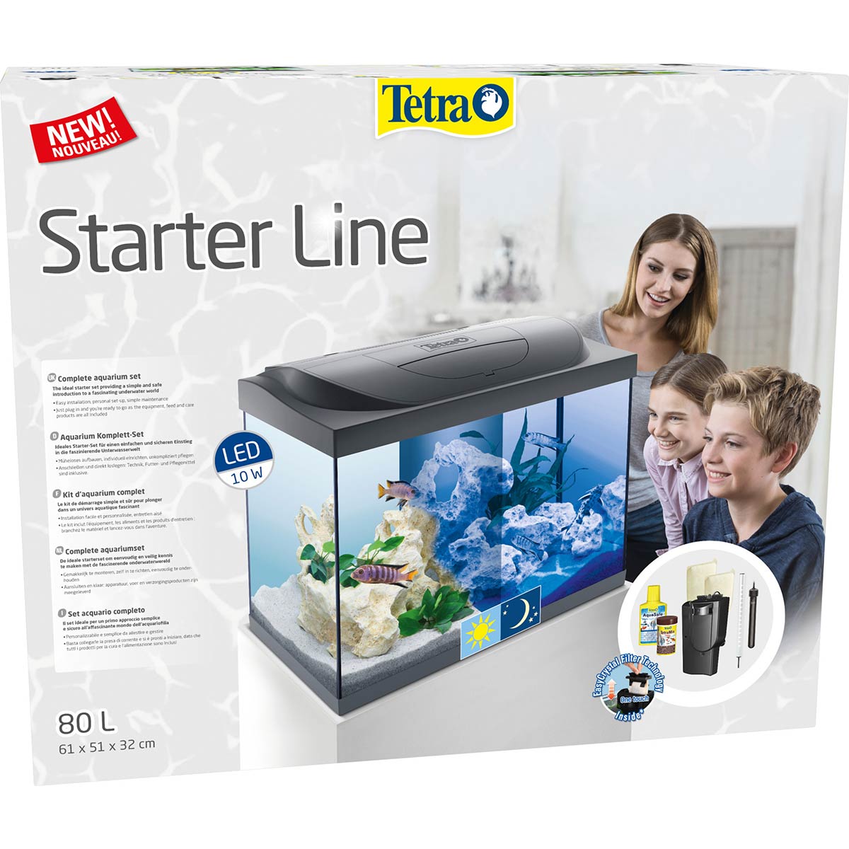 Tetra Starter Line LED Aquarium 80L schwarz von Tetra