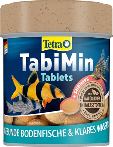 Tetra Tablets TabiMin - Tabletten Fischfutter für alle Bodenfische, z.B. Welse, Schmerlen oder bodengründelnde Barben, 120 Tabletten Dose von Tetra