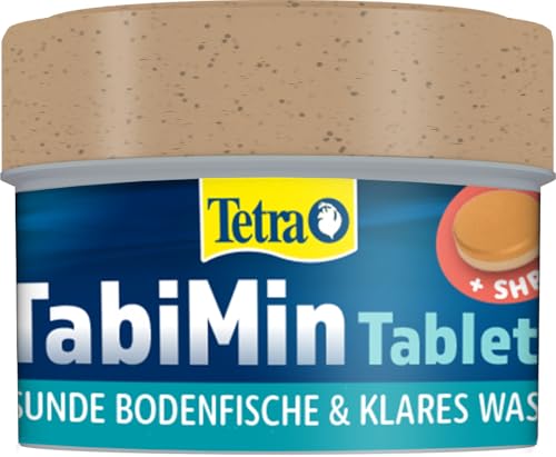 Tetra Tablets TabiMin - Tabletten Fischfutter für alle Bodenfische, z.B. Welse, Schmerlen oder bodengründelnde Barben, 58 Tabletten Dose von Tetra