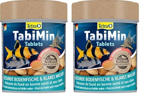 Tetra Tablets TabiMin - Tabletten Fischfutter für alle Bodenfische, z.B. Welse, Schmerlen oder bodengründelnde Barben, 275 Tabletten Dose (Packung mit 2) von Tetra