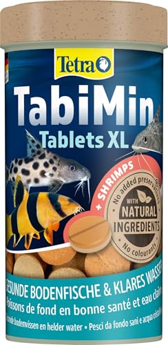 Tetra Tablets TabiMin XL - Tabletten Fischfutter für alle größeren Bodenfische, insbesondere für Bodenfische mit größerem, unterständigem Maul, 133 Tabletten Dose von Tetra