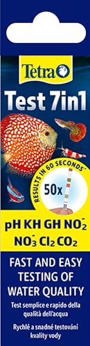 Tetra Test 7in1 - Wassertest für das Aquarium, schnelle und einfache Überprüfung der Wasserqualität, 1 Dose (50 Teststreifen) von Tetra
