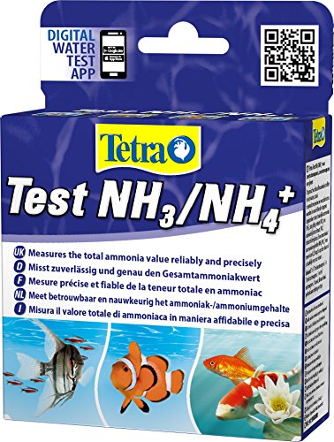 Tetra Test NH3/NH4 (Ammoniak) - Wassertest für Süßwasser-Aquarien, Meerwasser-Aquarien und Gartenteiche, misst zuverlässig und genau den Ammonikawert von Tetra