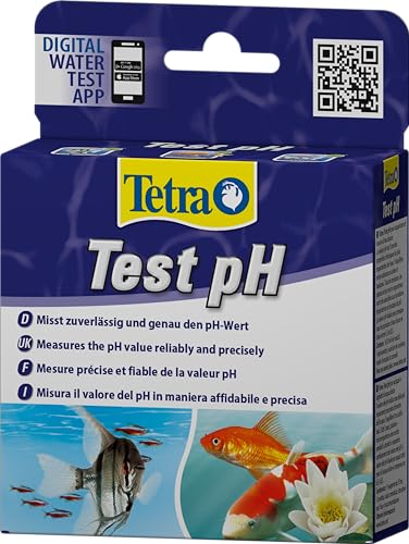 Tetra Test pH - Wassertest für Süßwasser-Aquarien und Gartenteiche, misst zuverlässig und genau den pH-Wert von Tetra