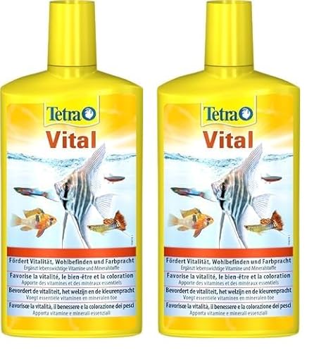Tetra Vital - fördert Vitalität, Wohlbefinden und Farbpracht bei Fischen, ergänzt lebenswichtige Vitamine und Mineralstoffe, 500 ml Flasche (Packung mit 2) von Tetra