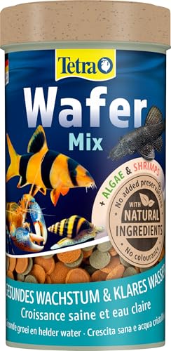 Tetra Wafer Mix - Fischfutter für alle Bodenfische (z.B. Welse) und Krebse, für gesundes Wachstum und eine bessere Widerstandskraft, 250 ml von Tetra