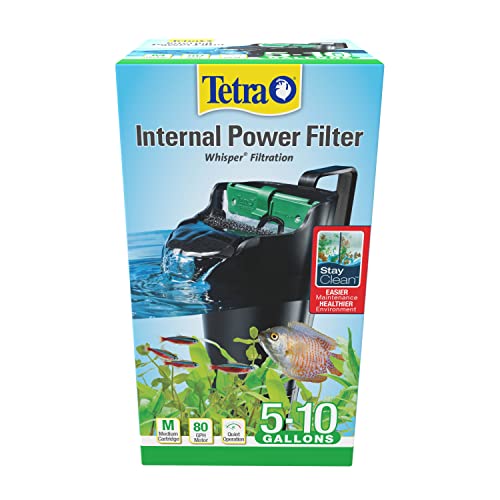 Tetra Whisper Interner Leistungsfilter für Aquarien, In-Tank-Filtration mit Luftpumpe, Schwarz von Tetra