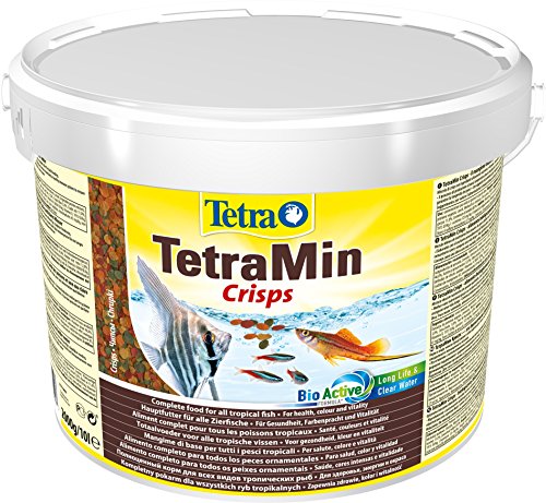 TetraMin Crisps - Fischfutter für alle tropischen Zierfische mit hohem Nährwert und minimaler Wasserbelastung, 10 l von Tetra