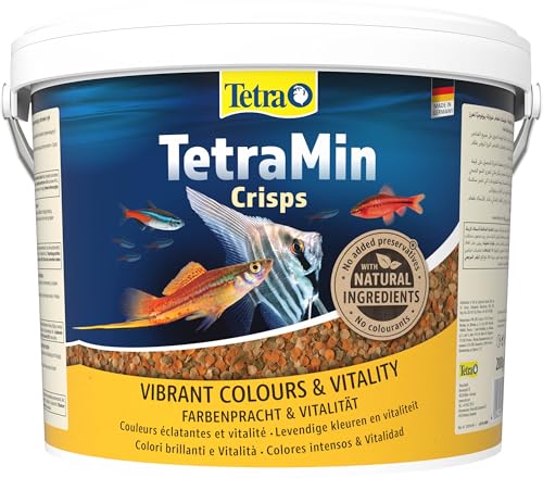 TetraMin Crisps - Fischfutter für alle tropischen Zierfische mit hohem Nährwert und minimaler Wasserbelastung, 10 l von Tetra