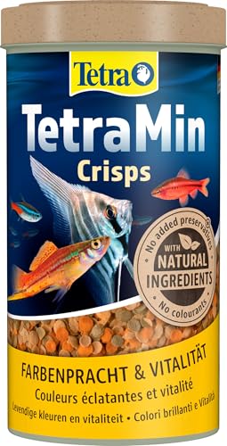 TetraMin Crisps Hauptfutter für alle tropischen Zierfische mit hohem Nährwert und minimaler Wasserbelastung, 500 ml von Tetra