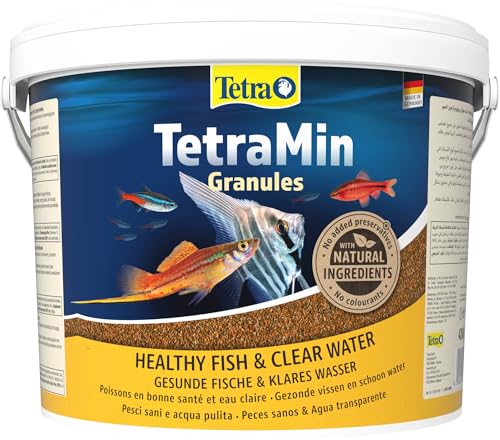 TetraMin Granules - langsam absinkendes Fischfutter, ideal für Fische in der mittleren Wasserschicht des Aquariums, 10 L Eimer von Tetra