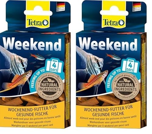 TetraMin Weekend Wochenendfutter - kompakte Futtersticks für die Versorgung Aller Zierfische am Wochenende BZW. für bis zu 6 Tagen, 20 Stück (Packung mit 2) von Tetra
