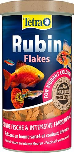 Tetra Rubin Flakes - Fischfutter in Flockenform mit natürlichen Farbverstärkern, unterstützt eine intensive Farbenpracht der Fische, 1 L Dose von Tetra