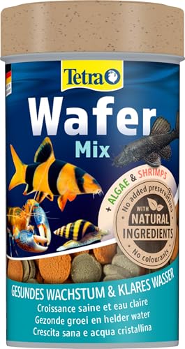 Tetra Wafer Mix - Fischfutter für alle Bodenfische (z.B. Welse) und Krebse, für gesundes Wachstum und Vitalität, 100 ml Dose von Tetra