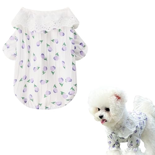 Teumessian Dog Tupli-Muster Shirt mit D-Ring, Hundekleidung für kleine Hunde, Mädchen, Welpen, Katzen, niedlich, leicht, atmungsaktiv, PP, Größe S Teumessian Dog Tupli-Muster Shirt mit D-Ring, Hundekleidung für kleine Hunde, Mädchen, Welpen, Katzen, niedlich, leicht, atmungsaktiv, PP, Größe S von Teumessian