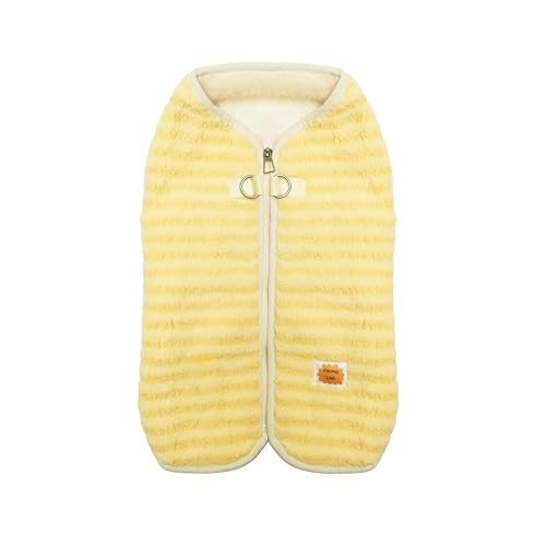 Teumessian Fleece-Hundepullover mit Reißverschluss für kleine Hunde, D-Ring-Leinenbefestigung, weich und warm, Gelb, Größe XS Teumessian Fleece-Hundepullover mit Reißverschluss für kleine Hunde, D-Ring-Leinenbefestigung, weich und warm, Gelb, Größe XS von Teumessian