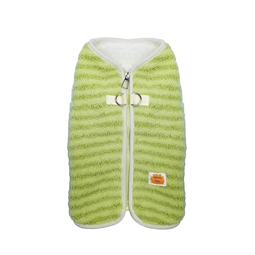 Teumessian Fleece-Hundepullover mit Reißverschluss für kleine Hunde, D-Ring-Leinenbefestigung, weich und warm, Grün, Größe XS Teumessian Fleece-Hundepullover mit Reißverschluss für kleine Hunde, D-Ring-Leinenbefestigung, weich und warm, Grün, Größe XS von Teumessian